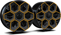 19 in Wheel Covers for Tesla Model Y Juniper Crossflow Wheels 2025, Centers Lock Installation Hubcaps, ABS Material Rim Protector Exterior Accessories (Yellow, 4PCS)