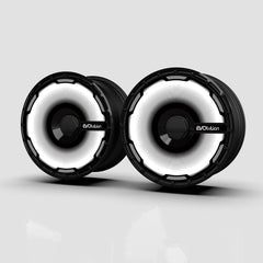 Custom Snap On Hub Covers for Tesla Model Y, Wheel Cover Replacement Set, Rim Protectors Impact Resistant, Suitable for 2021-2024 (Black Hole,19/20 inch）