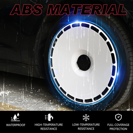 Wheel Covers for Tesla Model 3 Standard – Full Coverage Hubcaps Replacement, Snap-On Center Lock Rim Protector, Pure White, Set of 4