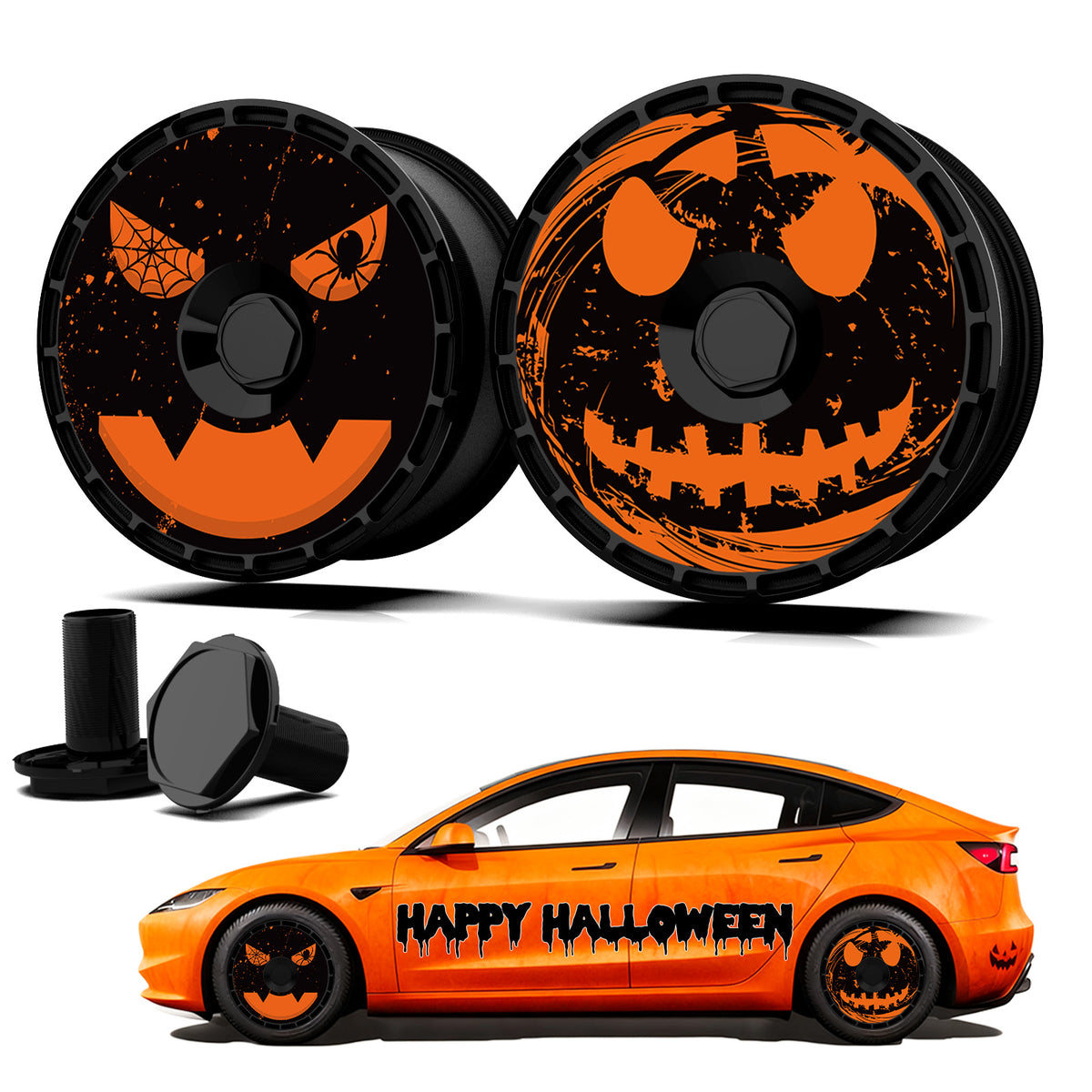 19/ 20 Inch Wheel Covers for Tesla Model Y Juniper Crossflow Wheels 2025, Centers Lock Installation Rim Protector, Full Coverage Hubcaps Exterior Accessories (0096, 4 PCS)