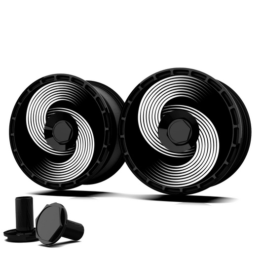 Wheel Covers (4-Pack) - Universal Fit for Most Rims, Replaceable Rim Protector, Durable Scratch, Center Lock Installation(0264)