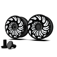 Wheel Covers for BYD Han, Full Coverage Hubcaps Replacement, Centers Lock Installation Rim Cover Protector (Little Ghost, Set of 4)
