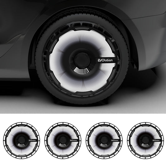 18 Inch Custom Snap On Hub Covers for Tesla Model 3, Wheel Cover Replacement Set, Rim Protectors Impact Resistant, Suitable for 2021-2024 (Black Hole)