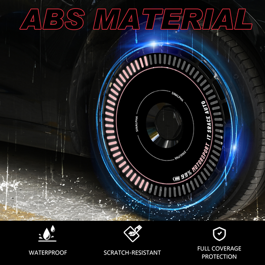 Wheel Covers (4-Pack) - Universal Fit for Most Rims, Replaceable Rim Protector, Durable Scratch, Center Lock Installation(0256)