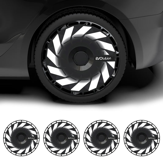 Custom Snap On Hub Covers for Tesla Model 3 Highland, Wheel Covers Replacement Set, Rim Protectors Impact Resistant, Suitable for 2024-2025 (Hurricane ,18 Inch)