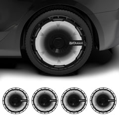 Custom Wheel Covers for Tesla Model Y Gemini Wheel Hubs, Replaceable Rim Protector, Durable Scratch, Center Lock Installation Fits 2021-2024 (Black Hole,19/20 inch )