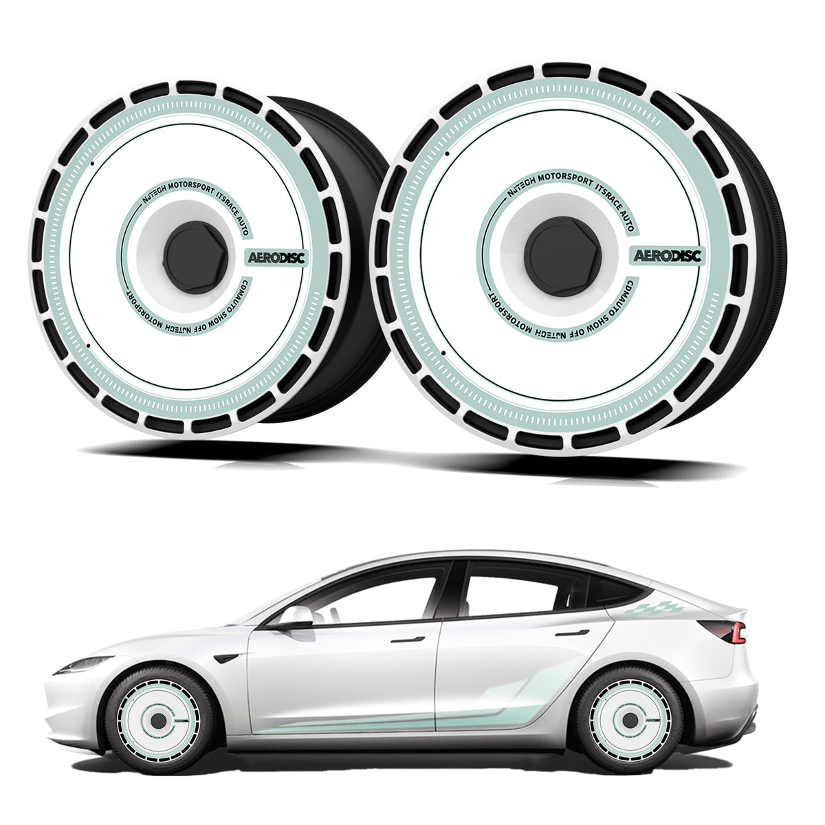 (4-Pack) Wheel Covers for Tesla Model Y Wheel Hubs, Full Coverage Rim Protector, Centers Lock Installation Hubcaps for Scratch Resistance, Fits 2021-2024( 0310, 19/20 inch)