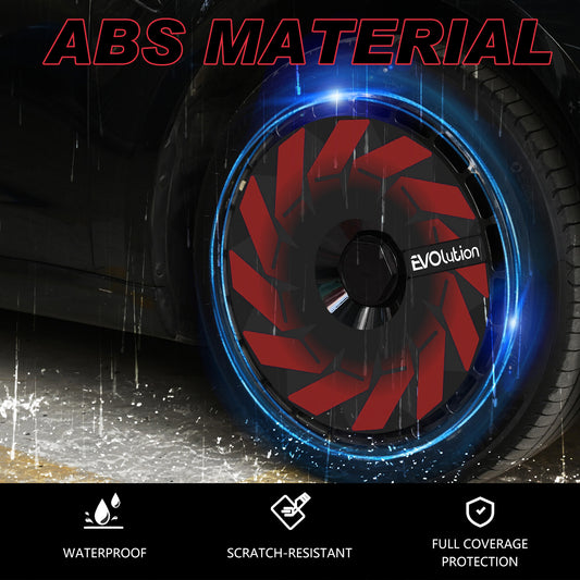 20-Inch Wheel Covers for Tesla Model Y (2020-2024) - Full Coverage Hubcaps for Model y Wheels, Locking Center Installation, Rim Protectors, Red Hurricane - Set of 4