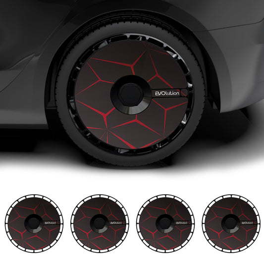 18 Inch Custom Snap On Hub Covers for Tesla Model 3, Wheel Cover Replacement Set, Rim Protectors Impact Resistant, Suitable for 2021-2024 (Lava)