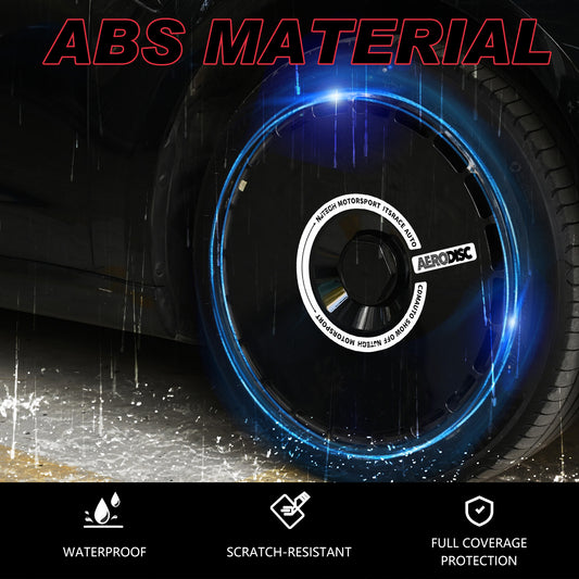 Wheel Covers for BYD Atto 2 , Full Coverage Hubcaps Replacement, Centers Lock Installation Rim Cover Protector (Black Ring, Set of 4)