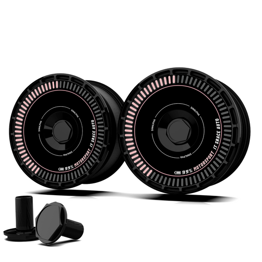 Wheel Covers (4-Pack) - Universal Fit for Most Rims, Replaceable Rim Protector, Durable Scratch, Center Lock Installation(0256)
