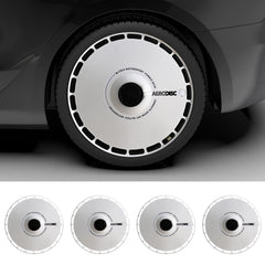 Wheel Covers for Tesla Model Y Gemini Wheel Hubs, Full Coverage Rim Protector, Snap-On Hubcaps for Scratch Resistance, Fits 2021-2024, White Ring,19/20 inch