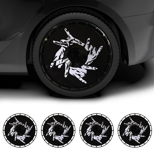 18 Inch Custom Snap On Hub Covers for Tesla Model 3, Wheel Covers Replacement Set, Rim Protectors Impact Resistant, Suitable for 2021-2024 (Eros)