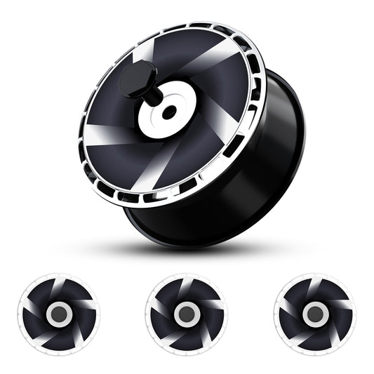 Custom Wheel Covers for Tesla Model S/X/Cybertruck Wheel Hubs, Replaceable Rim Protector, Durable Scratch, Center Lock Installation (0092，Set of 4)