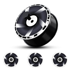 Custom Wheel Covers for Tesla Model S/X/Cybertruck Wheel Hubs, Replaceable Rim Protector, Durable Scratch, Center Lock Installation (0092，Set of 4)