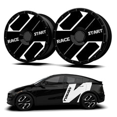 19/ 20 Inch Wheel Covers for Tesla Model Y Juniper Crossflow Wheels 2025, Centers Lock Installation Rim Protector, Full Coverage Hubcaps Exterior Accessories (0348, 4 PCS)