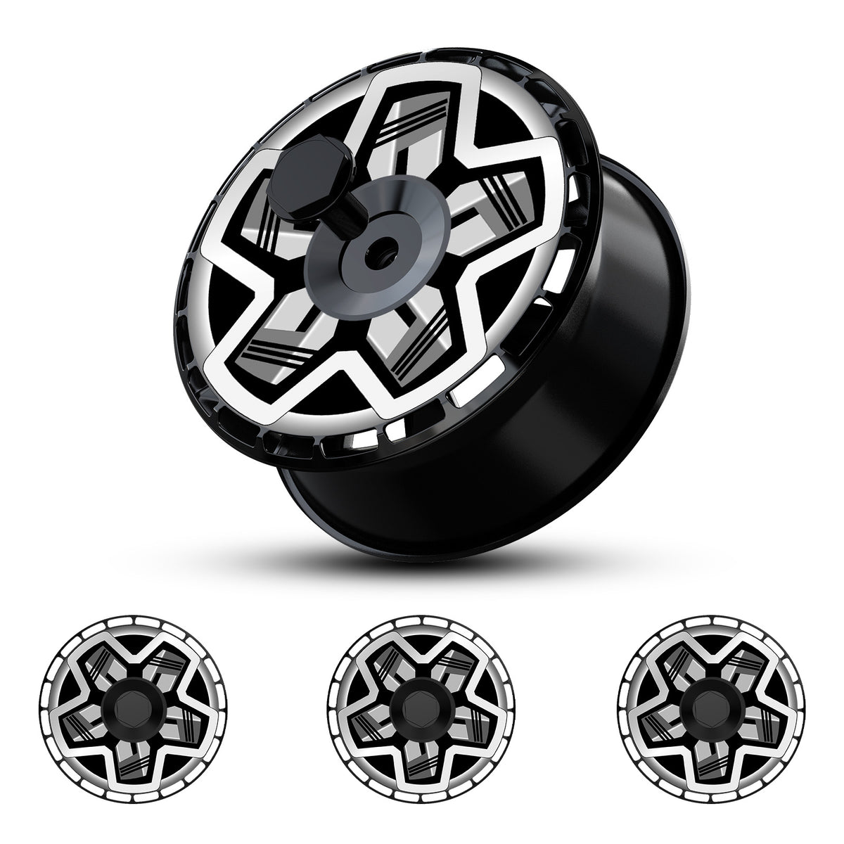 Wheel Covers for Tesla Model Y Juniper, Full Coverage Hubcaps Replacement, Centers Lock Installation Rim Cover Protector (0125, Set of 4, 19/20 Inch )