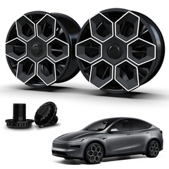 19 in Wheel Covers for Tesla Model Y Juniper Crossflow Wheels 2025, Centers Lock Installation Hubcaps, ABS Material Rim Protector Exterior Accessories (White, 4PCS)