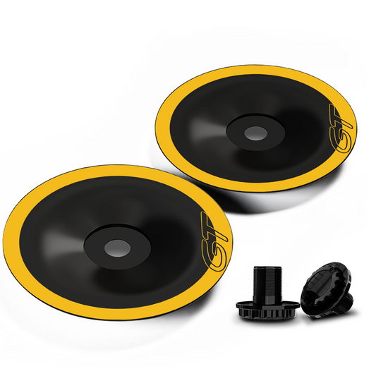 Mini Half-Cover Hub Caps for BMW Wheel, Custom Modified Rim Accents for Creative & Personalized Decoration (Yellow, 2PCS)