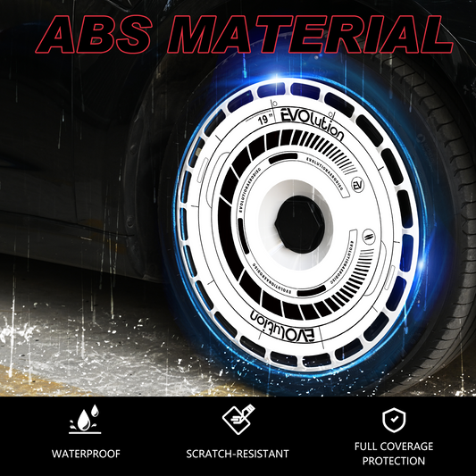 Wheel Covers (4-Pack) - Universal Fit for Most Rims, Replaceable Rim Protector, Durable Scratch, Center Lock Installation（White Piano）