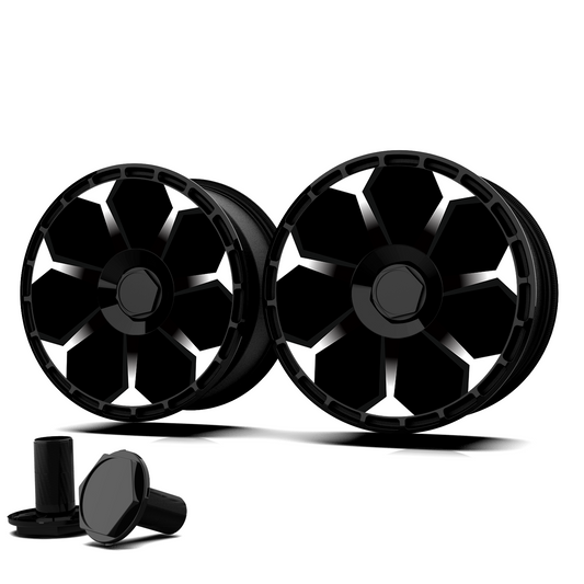 Wheel Covers (4-Pack) - Universal Fit for Most Rims, Replaceable Rim Protector, Durable Scratch, Center Lock Installation(0210)