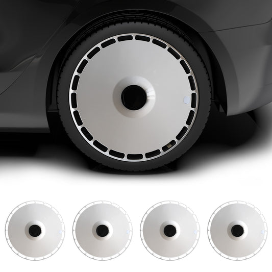 18 Inch Custom Snap On Hub Covers for Tesla Model 3, Wheel Covers Replacement Set, Rim Protectors Impact Resistant, Suitable for 2017-2023 (Hurricane)