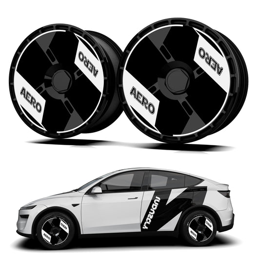 19/ 20 Inch Wheel Covers for Tesla Model Y Juniper Crossflow Wheels 2025, Centers Lock Installation Rim Protector, Full Coverage Hubcaps Exterior Accessories (0352, 4 PCS)