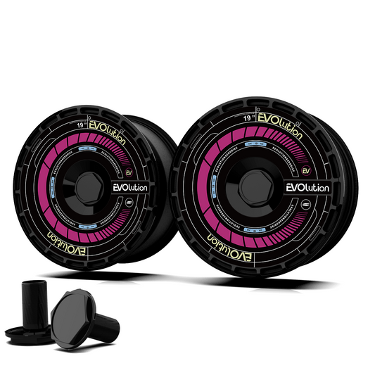 Wheel Covers (4-Pack) - Universal Fit for Most Rims, Replaceable Rim Protector, Durable Scratch, Center Lock Installation（Purple Piano）