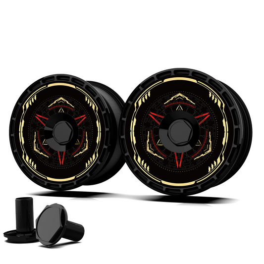 Wheel Covers (4-Pack) - Universal Fit for Most Rims, Replaceable Rim Protector, Durable Scratch, Center Lock Installation(0054)