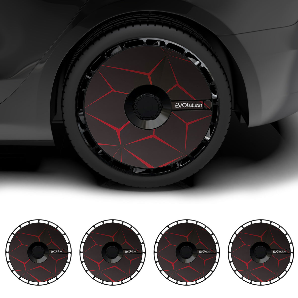 Custom Snap On Hub Covers for Tesla Model Y, Wheel Cover Replacement Set, Rim Protectors Impact Resistant, Suitable for 2021-2024 (Lava,19/20 Inch )