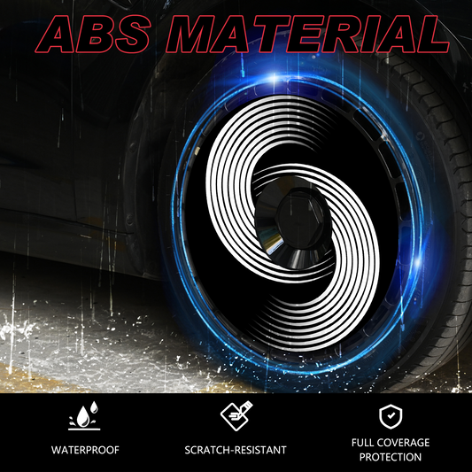 Wheel Covers (4-Pack) - Universal Fit for Most Rims, Replaceable Rim Protector, Durable Scratch, Center Lock Installation(0264)