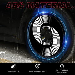Wheel Covers (4-Pack) - Universal Fit for Most Rims, Replaceable Rim Protector, Durable Scratch, Center Lock Installation(0264)