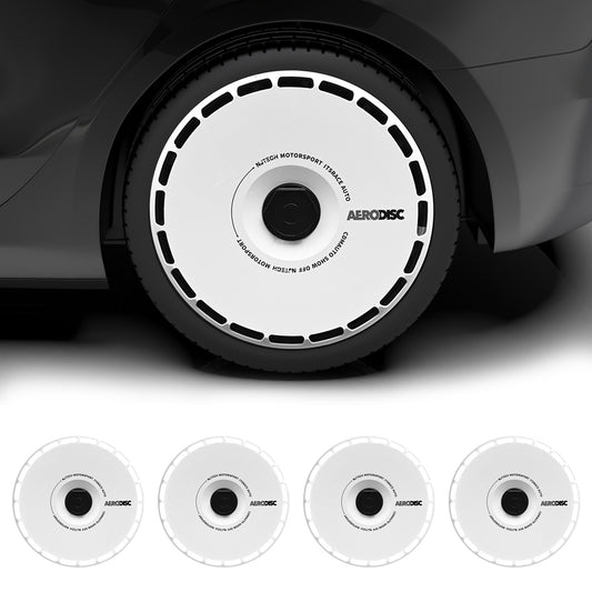 Wheel Covers for Tesla Model Y, Full Coverage Hubcaps Replacement, Centers Lock Installation Rim Cover Protector (White Ring, Set of 4, 19/20 Inch )