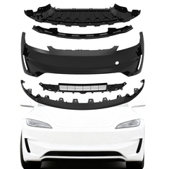 Front Bumper Cover Kit Compatible with Tesla Model 3 Highland / Lower grille, Front lip- Full Body Set
