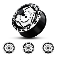 Custom Wheel Covers for Tesla Model S/X/Cybertruck Wheel Hubs, Replaceable Rim Protector, Durable Scratch, Center Lock Installation (0098，Set of 4)