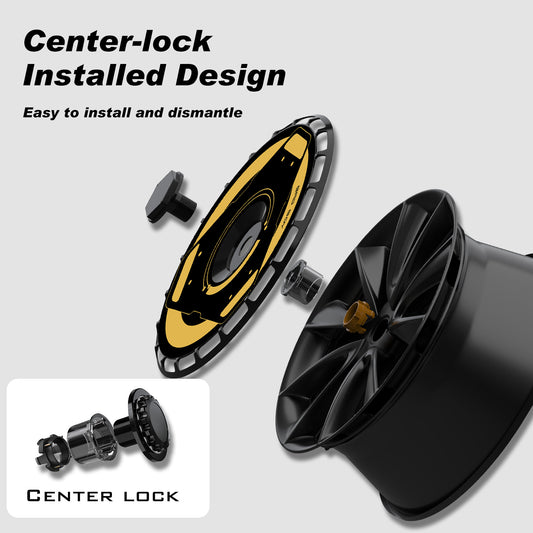 Custom Wheel Covers for Tesla Model Y Juniper Induction Wheel Hubs, Replaceable Rim Protector, Durable Scratch, Center Lock Installation Fits 2025 (0062, 19/20 inch)