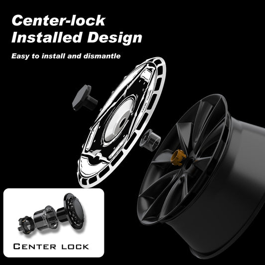 Custom Wheel Covers for Tesla Model Y Juniper Induction Wheel Hubs, Replaceable Rim Protector, Durable Scratch, Center Lock Installation Fits 2025 (0097, 19/20 inch)