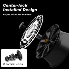 Custom Wheel Covers for Tesla Model S/X/Cybertruck Wheel Hubs, Replaceable Rim Protector, Durable Scratch, Center Lock Installation (0098，Set of 4)