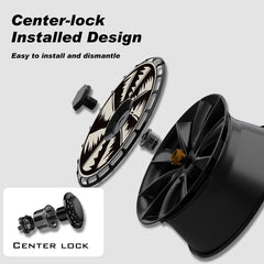 Custom Wheel Covers , Replaceable Rim Protector, Durable Scratch, Center Lock Installation (0102)