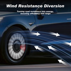 (4-Pack) Wheel Covers for Tesla Model Y Wheel Hubs, Full Coverage Rim Protector, Snap-On Hubcaps for Scratch Resistance, Fits 2021-2024, 0044, 19/20 inch