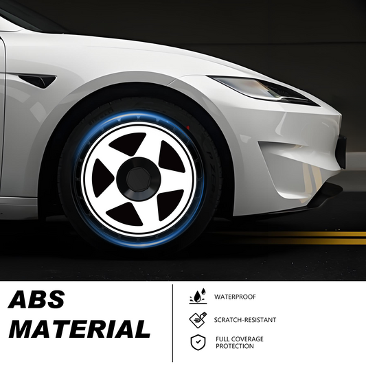 Wheel Covers (4-Pack) - Universal Fit for Most Rims, Replaceable Rim Protector, Durable Scratch, Center Lock Installation（0341）