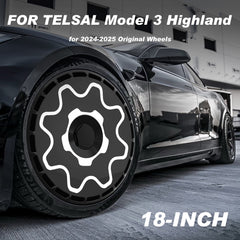 Custom Wheel Covers for Tesla Model 3 Highland Wheel Hubs, Replaceable Rim Protector, Durable Scratch, Center Lock Installation Fit 2024-2025 (0204）