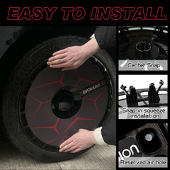 Custom Snap On Hub Covers for Tesla Model Y, Wheel Cover Replacement Set, Rim Protectors Impact Resistant, Suitable for 2021-2024 (Lava,19/20 Inch )