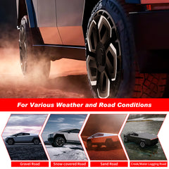 Wheel Covers for Tesla Model X/S/ Cybertruck, Full Coverage Hubcaps Replacement, Centers Lock Installation Rim Cover Protector (0301, Set of 4)