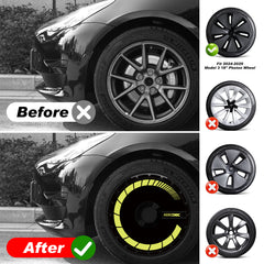 Wheel Covers for Tesla Model 3 Highland 18-Inch, Snap-On Full Coverage Rim Protector, Less Wind Drag, OEM External Accessories Car Decoration, Fit 2024-2025,0222
