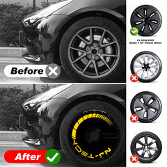 Wheel Covers for Tesla Model 3 Highland 18-Inch, Snap-On Full Coverage Rim Protector, Less Wind Drag, OEM External Accessories Car Decoration, Fit 2024-2025,0016