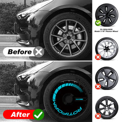 Wheel Covers for Tesla Model 3 Highland 18-Inch, Snap-On Full Coverage Rim Protector, Less Wind Drag, OEM External Accessories Car Decoration, Fit 2024-2025,0038