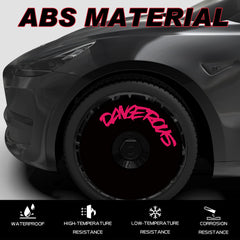 Custom Wheel Covers for Tesla Model Y Juniper Induction Wheel Hubs, Replaceable Rim Protector, Durable Scratch, Center Lock Installation Fits 2025 (Devil Niuniu, 19/20 inch)