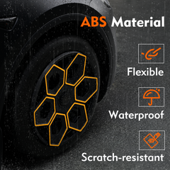 19 in Wheel Covers for Tesla Model Y Juniper Crossflow Wheels 2025, Centers Lock Installation Hubcaps, ABS Material Rim Protector Exterior Accessories (Yellow, 4PCS)