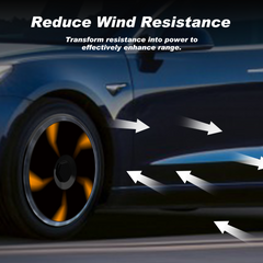 19/ 20 Inch Wheel Covers for Tesla Model Y Juniper Crossflow Wheels 2025, Centers Lock Installation Rim Protector, Full Coverage Hubcaps Exterior Accessories (0336-Yellow, 4 PCS)